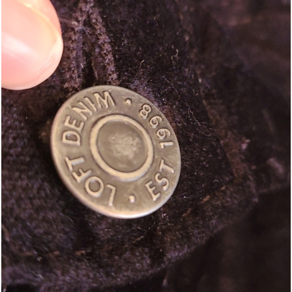LOFT Black Velvet‎ Skinny Pants Size 4 - Picture 4 of 5